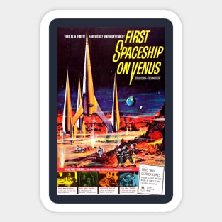 Classic Science Fiction Movie Poster - First Spaceship on Venus Sticker